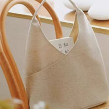 原创小众设计棉麻帆布包女单肩手提休闲通勤百搭大容量便携托特包