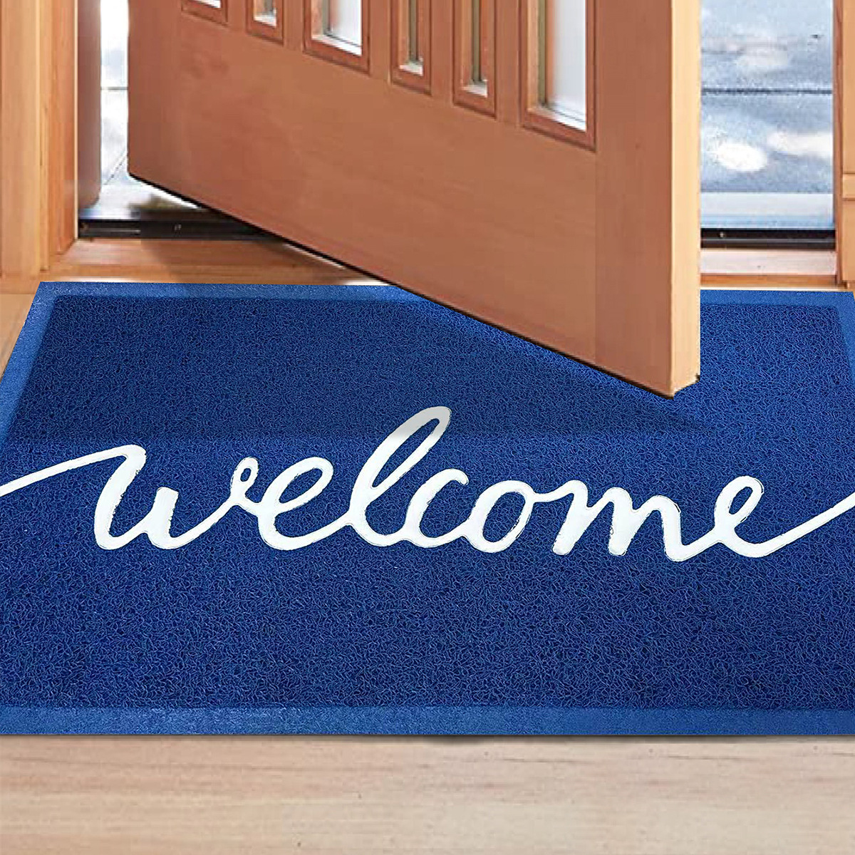 Transfronteriza fuente fábrica nórdica simple anillo de alambre de bienvenida piso alfombra mancha-resistente antideslizante alfombra de la puerta