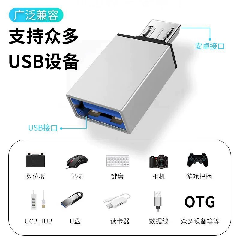 Преобразователь USB 3.0 (гнездо) -> Type-C для мобильных Huawei, чтение карт, OTG-конвертер для Micro/Android