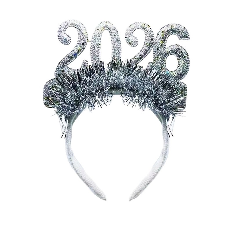 新年2026跨年发箍派对狂欢闪粉彩色头饰数字圣诞氛围跨境亚马逊热|undefined