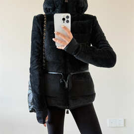 滑雪系列休闲百搭收腰显瘦保暖泰迪白鹅绒羽绒服外套一件代发