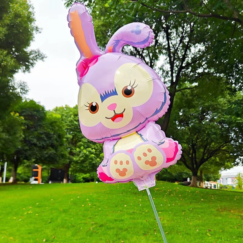 クリップバルーンアルミフィルムトレーラーハンドヘルドスティック子供用漫画バルーンホルダーストリートバルーンハンドヘルドストールネザーバルーン|undefined