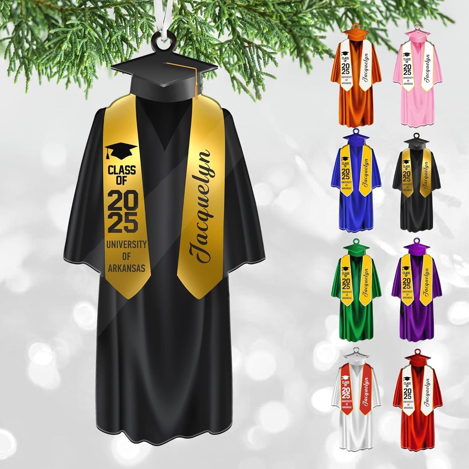 Colgante acrílico 2D transfronterizo nuevos productos de graduación temporada de vestimenta decoración colgante espejo retrovisor colgante conmemorativo de graduación