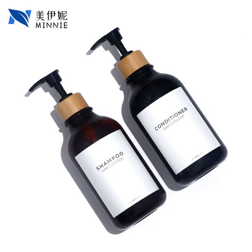 Meiyini 300ml PET plastic thickened press shower gel bottle 500ml large capacity shampoo bottle