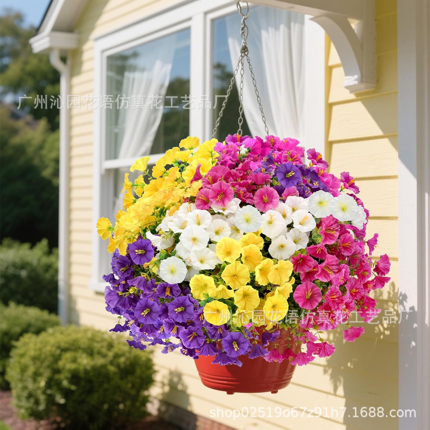 Cross-Border Amazon Artificial Eucalyptus Morning Glory Artificial Flowers Green Plants Garden Indoor and Outdoor Decoration