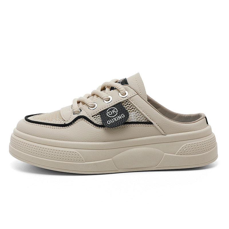 Hy326 Super Beliebte 2025 Sommer Weiße Turnschuhe Neue Koreanische Stil Ins Weibliche Student Halb-Cup Mesh Atmungsaktiv Casual Board_voghion.com