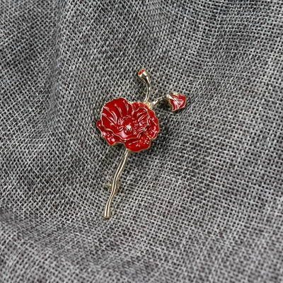 poppy camellia brooch corsage – Yaxa sancaqları - poppy