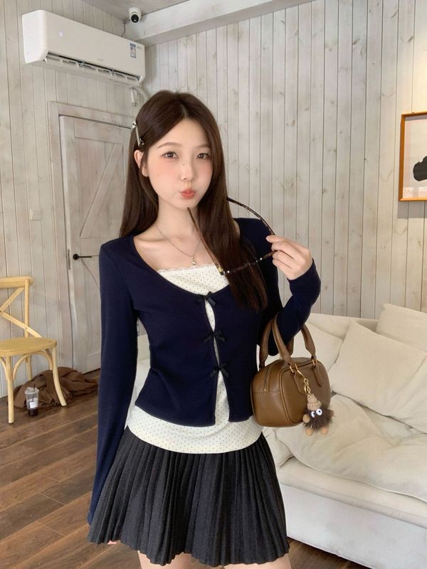 大码胖妹妹秋季新款撞色拼接甜美假两件长袖T恤修身打底上衣|undefined