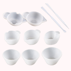 Crystal resin DIY materials with slot silicone mixing cups, dual-purpose three-in-one stirring sticks, and resin stirring rods