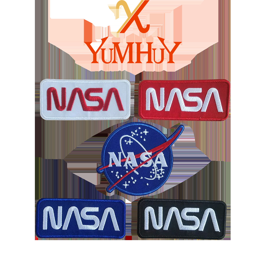 航天魔术贴臂章NASA国际宇航胸章美国旗刺绣布贴补丁徽章