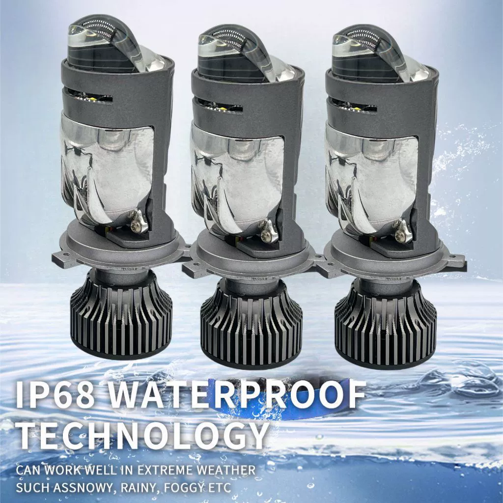 Фара H4 с двойной линзой, мощная, с высокой яркостью и сфокусированным светом, подходит для модификации освещения мотоциклов и автомобилей.