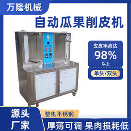 商用双头菠萝削皮机哈密瓜西瓜快速去皮机佛山本地木瓜冬瓜刮皮机