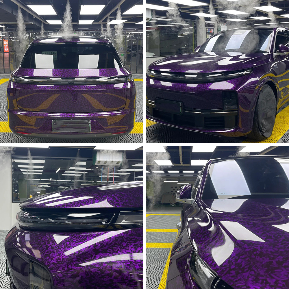 Pet Forged Carbon Fiber Car Wrap Film, Color Changing Film, Glossy and Matte Interior, Rearview Mirror, Motorcycle Trunk Sticker