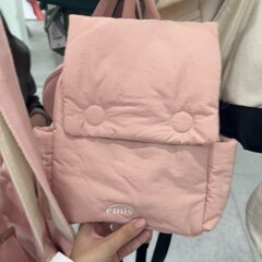 Emisバッグ韓国の小衆ナイロンリュックサックのリュックサックのピンクの軽くて可愛いカバンの通勤ファッションバッグの女性