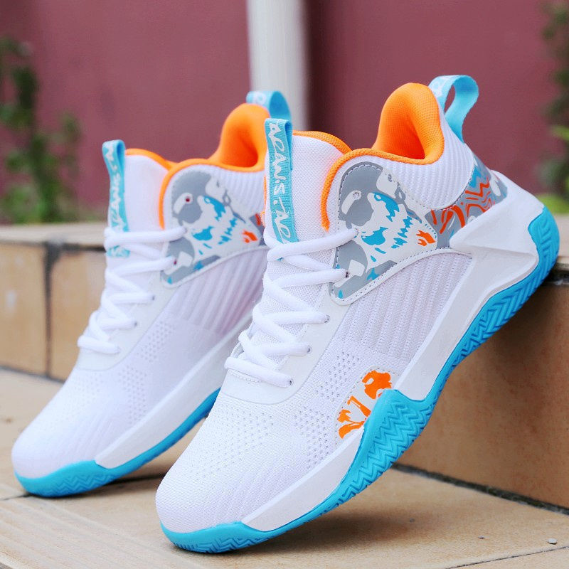Ademende elastische heren basketbalschoenen met schokdemping_voghion.com