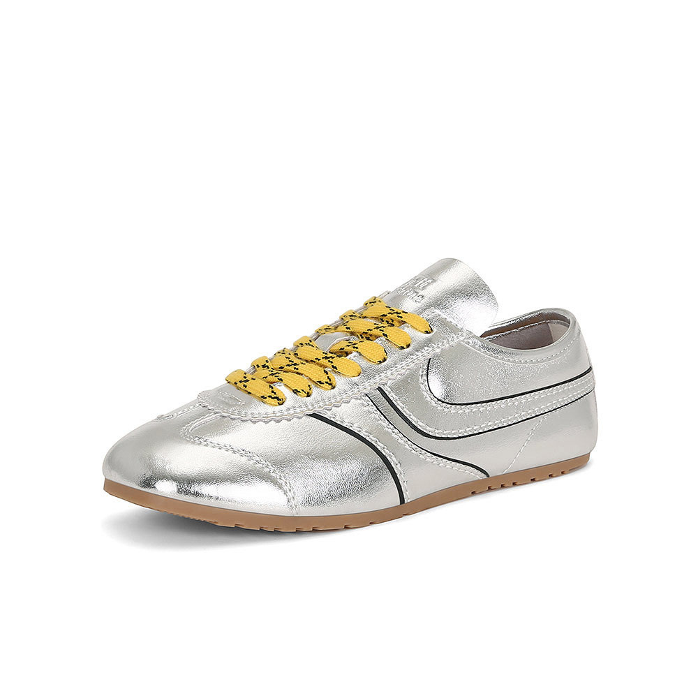 Versión de cuero de vaca, Su Yan Yan, estilo americano, chicas retro, zapatos de entrenamiento de maratón casuales, zapatos de mujer, Gump.