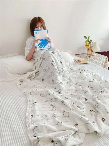  Summer Bamboo Cotton Gauze Air Conditioning Blanket Air Conditioning Quilt Large Size Adult Blanket Gauze Quilt