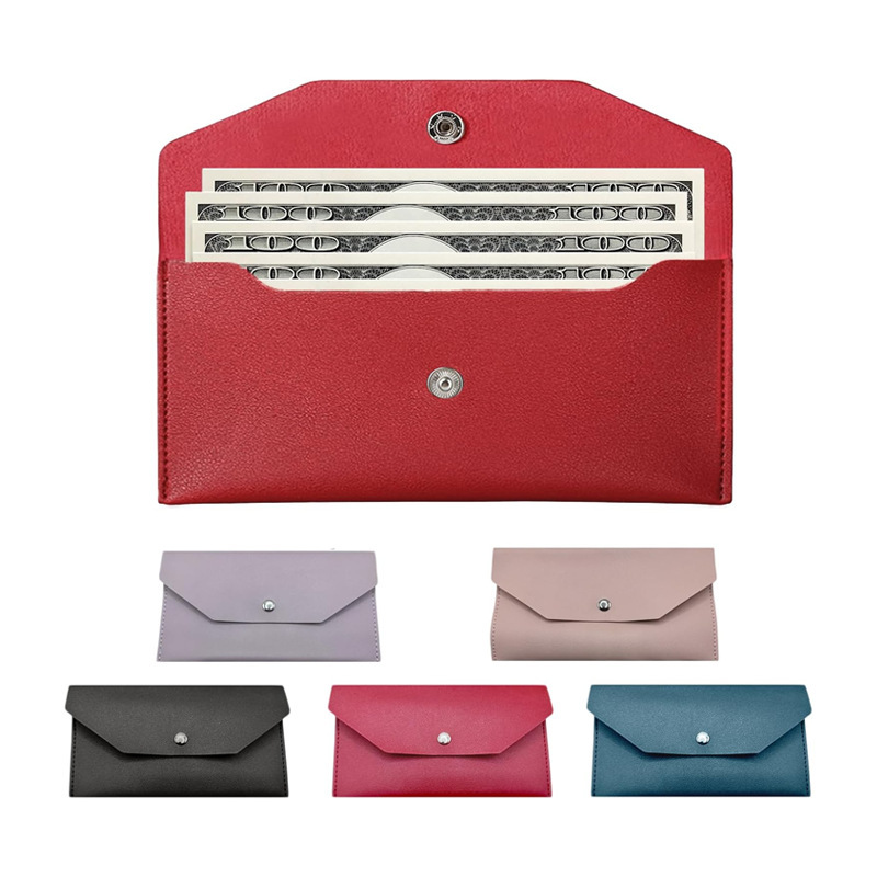 Cross-Border Leather Wallet with Pu Snap Button, Fashionable Long Cash Holder with Coin Pocket Cross-Border Leather Wallet with Pu Snap Button, Fashionable Long Cash Holder with Coin Pocket