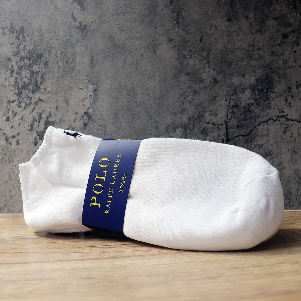 跨境货源 P家男款大码低帮袜子船袜 外贸订单尾 厚实毛巾底棉袜