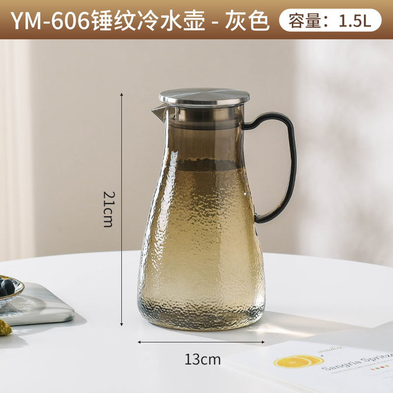 PC冷水壶加厚商用大容量饮料壶餐厅果汁壶酒吧KTV带盖亚克力水壶|undefined