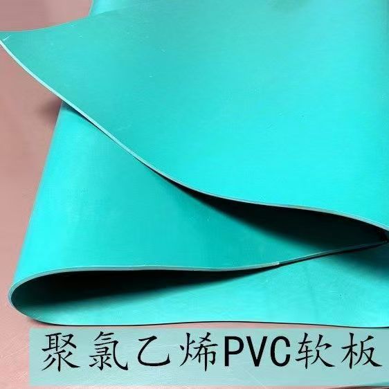 绿色光面PVC软板砖厂脱硫塔酸碱池防腐阻燃耐磨pvc平面塑料软胶板