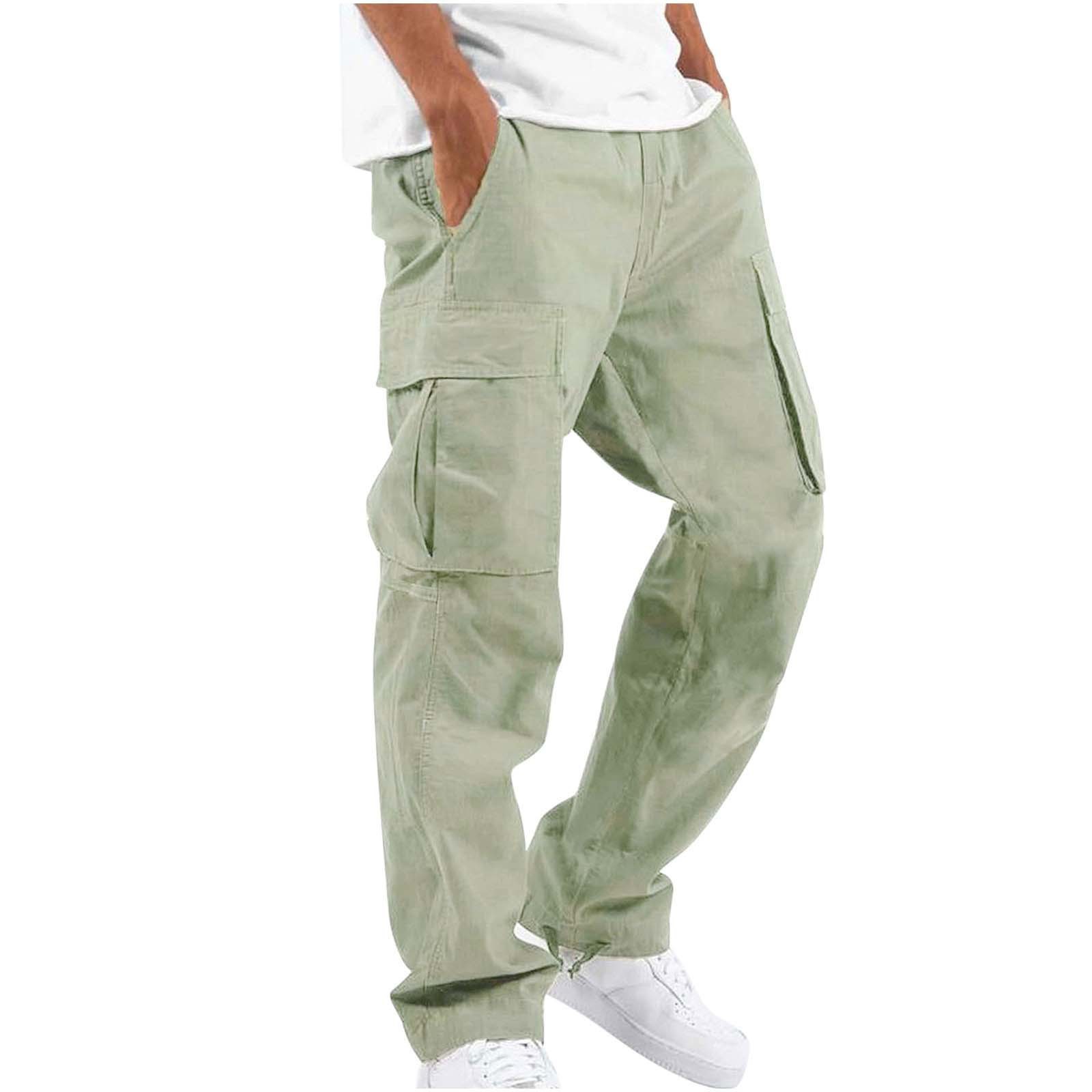 Pantalons décontractés pour hommes, nouveaux vêtements de travail d'été pour hommes avec cordon de serrage, pantalons décontractés multi-poches_voghion.com