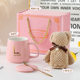 Creative Gift Cup Towel Gift Box Set Ceramic Cup with Lid and Spoon Opening Mug with Good Appearance