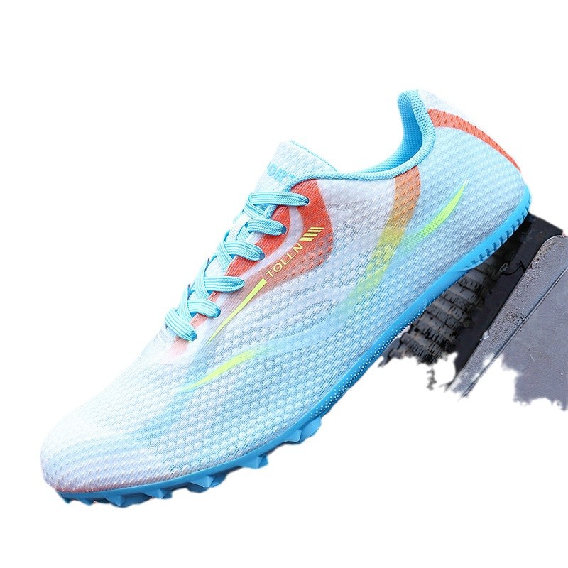 2025 nuevos zapatos de atletismo transfronterizos zapatos de entrenamiento juveniles hombres y mujeres zapatos de clavos deportivos de carrera una unidad