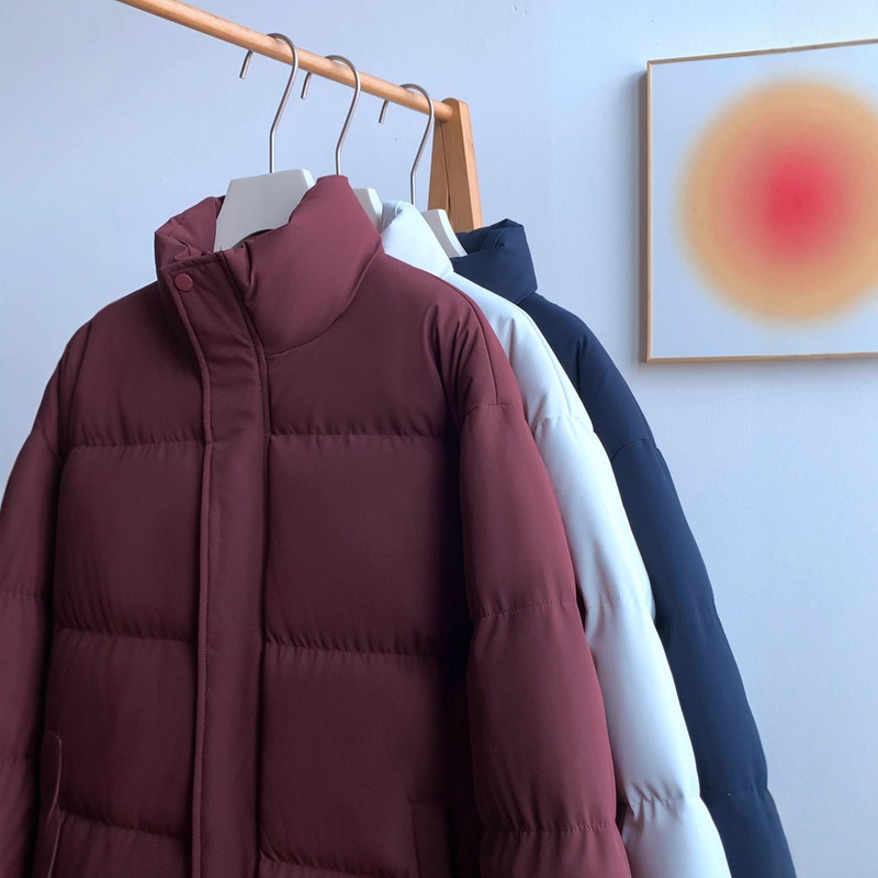 跨境新品日系外贸男女多巴胺色高品质纯色保暖棉衣宽松男士面包服|undefined