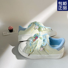 新款小眾設計感板鞋女學生2024早春新款甜美百搭厚底休閒小白