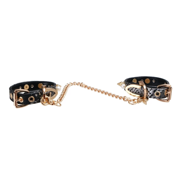 Snake print 1 pair of handcuffs with chain