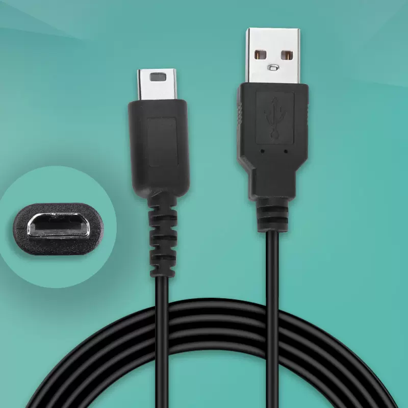 适用于任天堂3dslite充电线NDSlite1.2M黑色纯铜掌机掌机配件