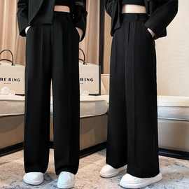 女童裤子夏季韩版2025年新款儿童西裤薄款洋气女孩冰丝休闲阔腿裤