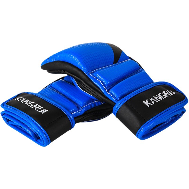 Kangrui transfronteriza MMA guantes de boxeo medio dedo adultos niños Sanda entrenamiento de lucha profesional saco de arena guantes de boxeo