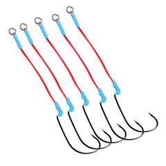 Export high-carbon wide-arm crank hook 5/0 with mackerel anti-bite solid ring for wholesale