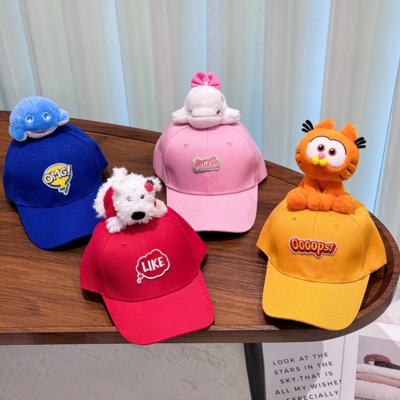 2025 primavera y verano nuevo sombrero de lengua de pato muñeca de dibujos animados transfronterizos sombrero de béisbol para padres e hijos modelado sombrero de lona