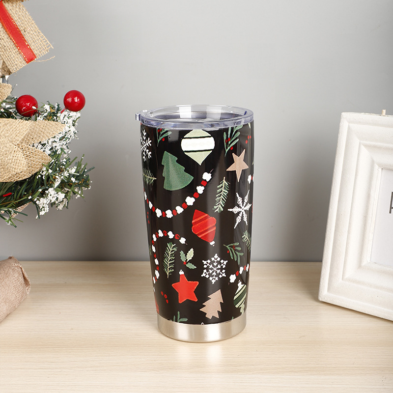 550g Weight Water Bottles Kitchen and drinking utensils Water Cup Event & Party Supplies 1 Piece Quantity Christmas, Daily Occasion Stainless Steel Material Christmas Festival Cartoon Pattern Vacation Style Christmas Vacation Cartoon Stainless Steel Water Bottles 1 Piece 8