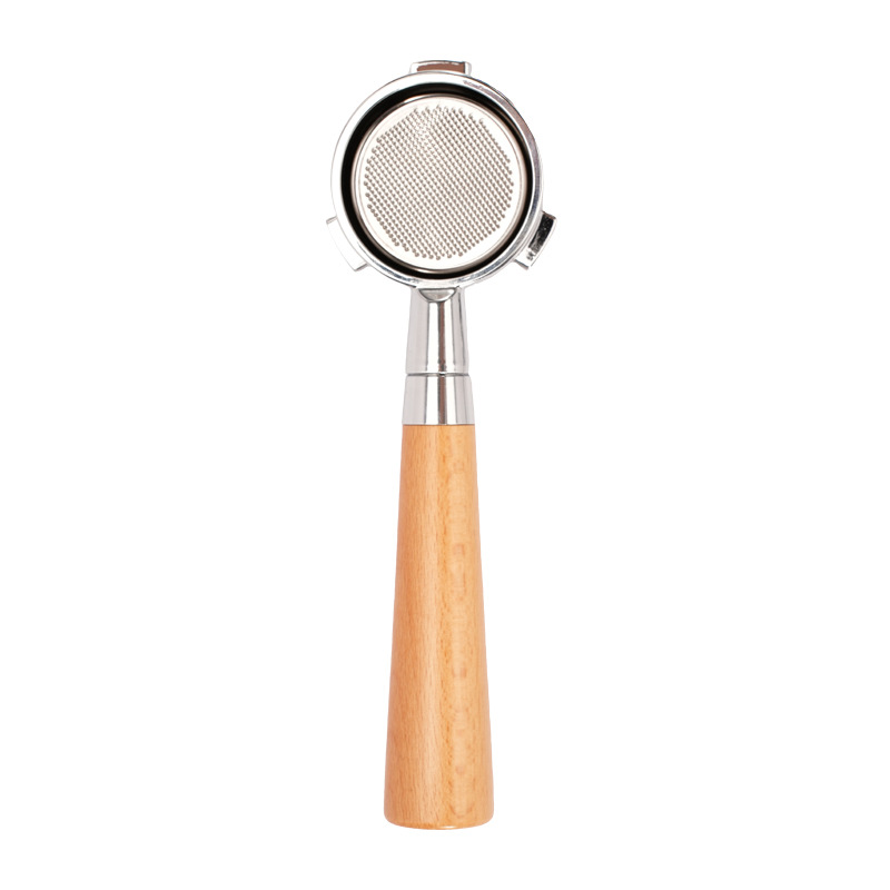 54mm mango adecuado para Platino rico 8 series máquina de café italiano mango sin fondo 304 Acero inoxidable accesorios de extracción de café