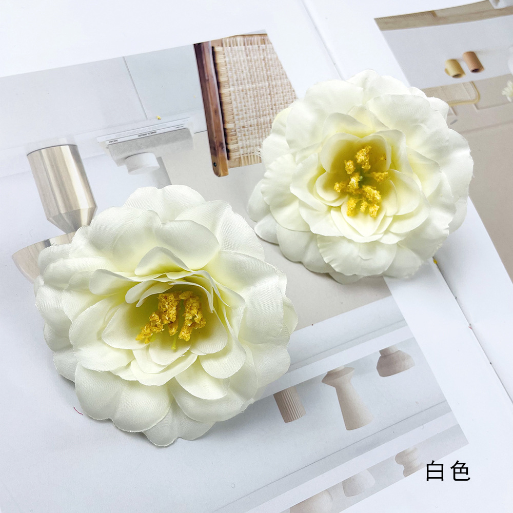 Cabeza coreana de flores de osmanthus diy núcleo de hierba peonía de flores falsas hechas a mano tocado de flores material de pinza de flores paquete de decoración de pared de flores para el hogar