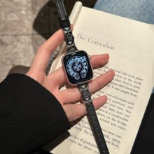 适用于applewatch苹果手表iwatch987se65表带甜酷y2k细款十字架皮