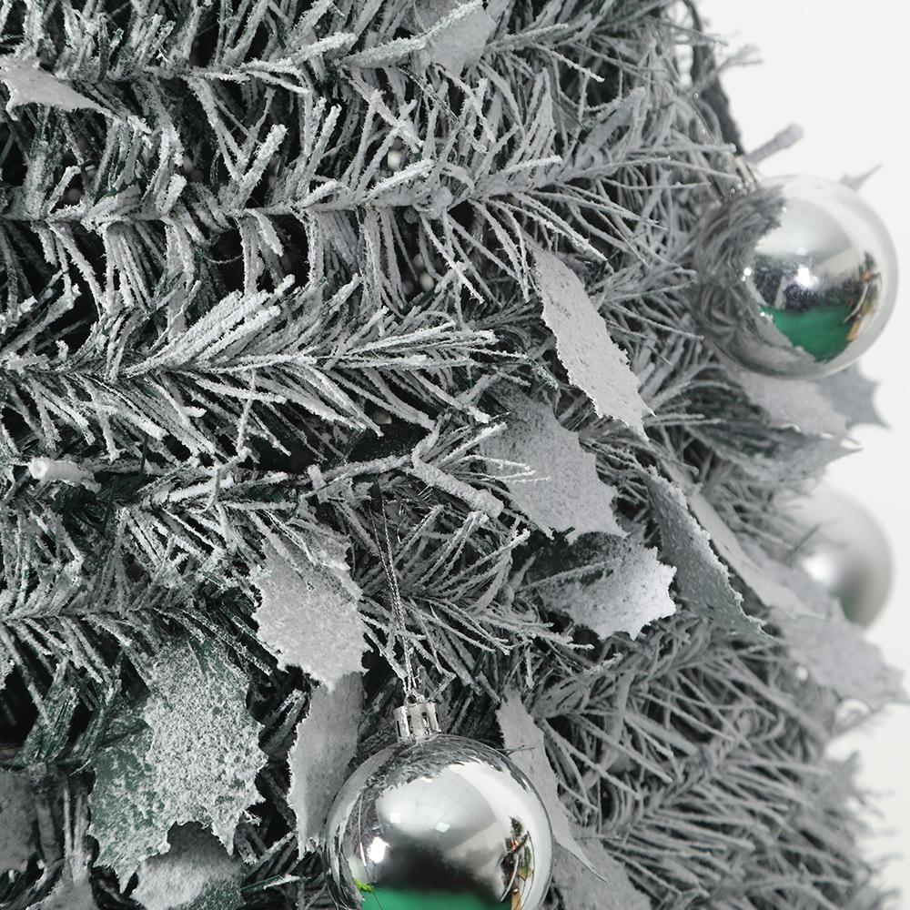 Nuevo árbol de Navidad transfronterizo 180CM PVC plegable árbol de Navidad blanco decoración luminosa simulación de árbol de Navidad al por mayor