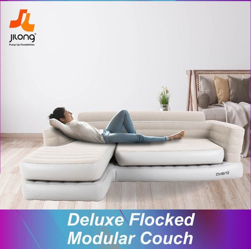 JILONG inflatable sofa bed double thickened sofa multi-functional outdoor portable folding inflatable sofa bed