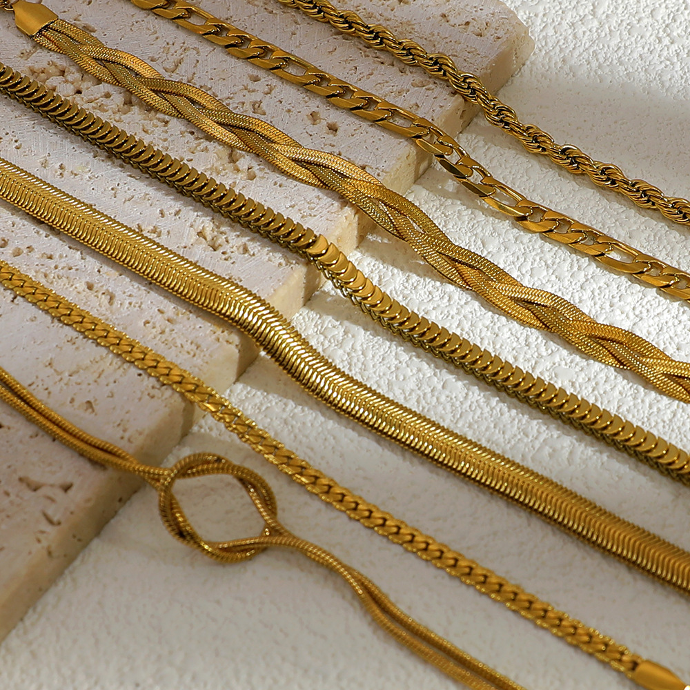 6g Weight 0.03µm-0.05µm Gold Plating Thickness PVD Coated Gold Plating Process Real Gold Plated Plating Material Bracelets Classification 304 Stainless Steel Chain Material 18K Gold Plating Color 1 Piece Quantity Holiday, Daily Occasion 304 Stainless Steel Material Geometric Pattern Women's Gender Simple Style, Classic Style Style Waterproof Non Tarnish Craft PVD Coated Real Gold Plated 18K Gold Geometric 304 Stainless Steel Simple Style Classic Style Waterproof Non Tarnish 304 Stainless Steel Bracelets 无