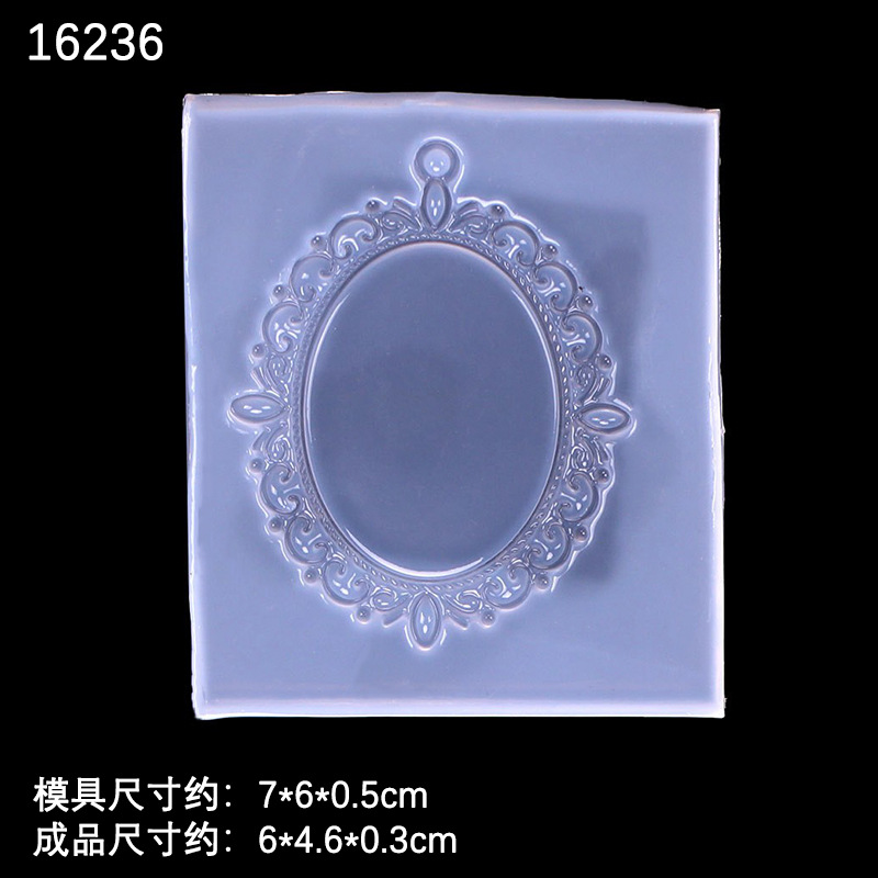 Espejo hecho a mano resina de cristal epoxi colgante de silicona molde accesorios de la joyería gema base Decoración Accesorios molde