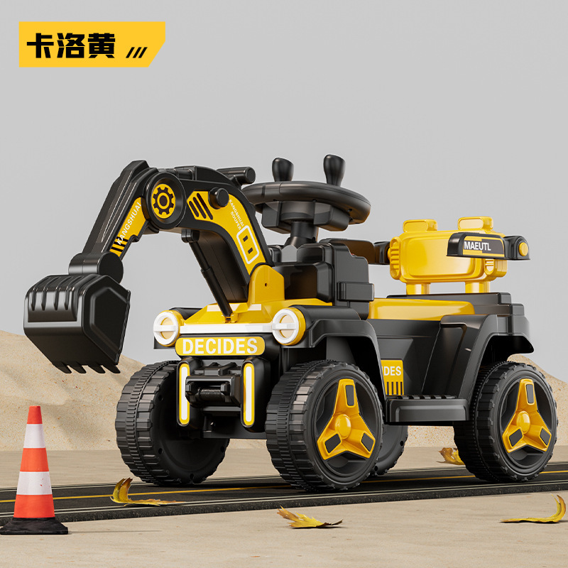 子供用掘削機おもちゃ車、乗れるおもちゃ、女の子と男の子向け、リモコン付き電動掘削機、乗れるエンジニアリング車両、デュアルドライブ|undefined