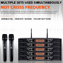 GAW-K328家用娱乐会议K歌防啸叫动圈麦克风一拖二手持KTV无线话筒