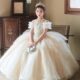 Girls' party dress high-end birthday beautiful host piano performance flower girl wedding girl princess dress