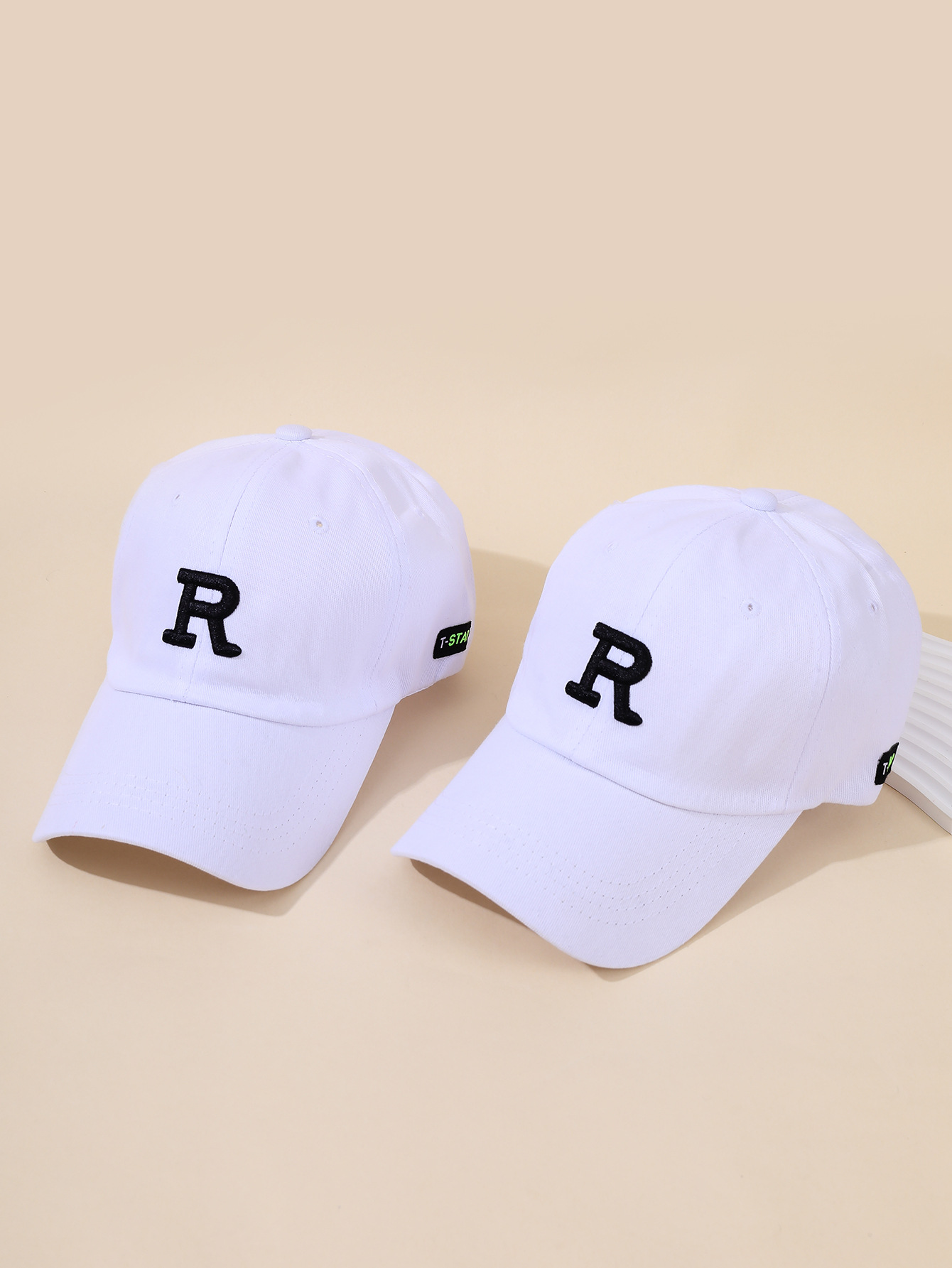 Sombrero de las mujeres nueva moda cara de aspecto pequeño casquillo de pico bordado letra R gorra de béisbol primavera y otoño sol protección sombrero combinación