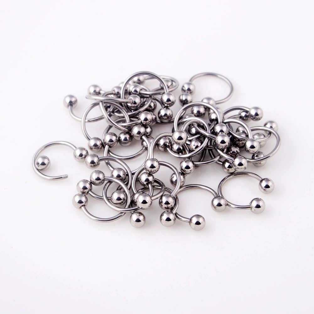 Universal fashionable earrings stainless steel, nose piercing, Korean style, simple and elegant design, (Cross-border trading)