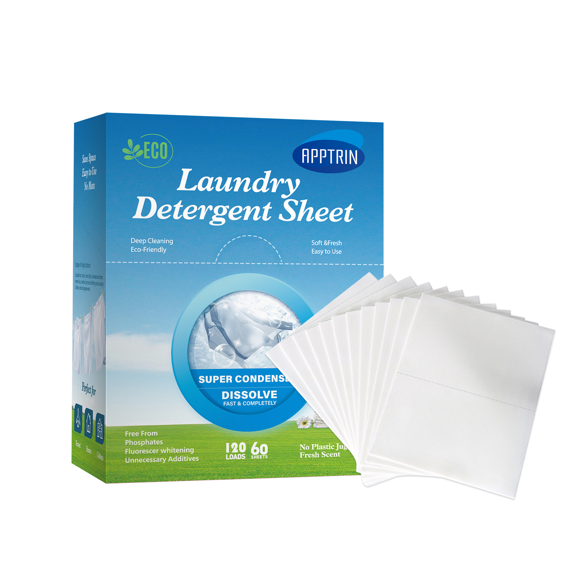 Wholesale 60 pieces of Laundry Detergent Sheet Bubble Wrap